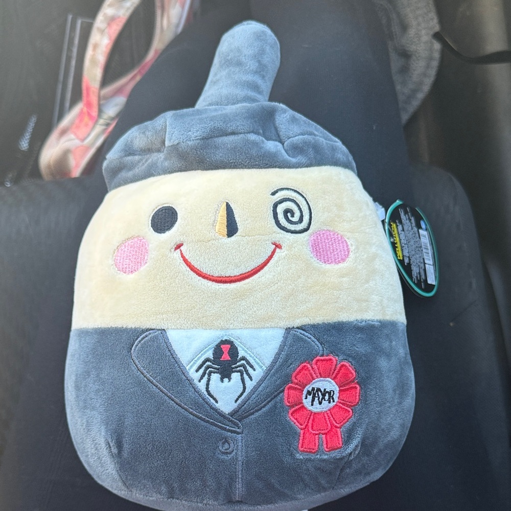Squishmallows Mayor Plush - Black, Cream, and Pink